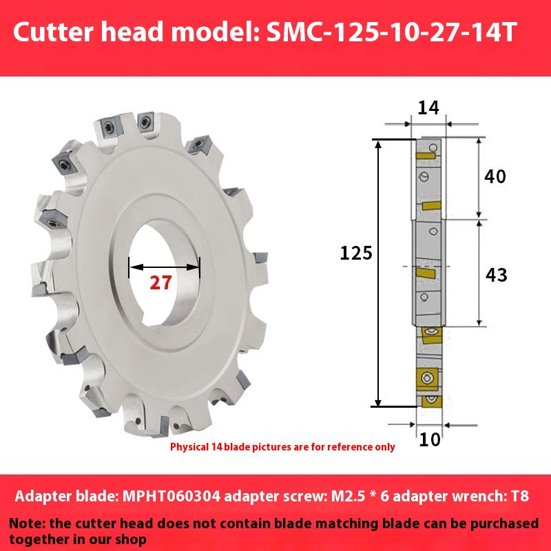 2083-CNC SMP 3 face and face milling cutter head saw blade sleeve indexable milling T-slot cutter head MPHT06 0812 Shandong Denso Pricision Tools Co.,Ltd.